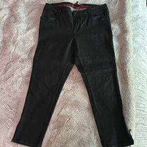 Universal Standard coated black jeans